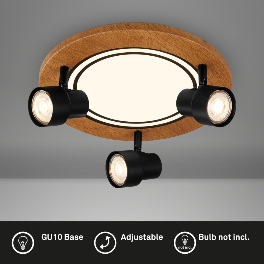 Brilo - LED Plafondlamp LED/12W/230V + 3xGU10/9W 3000K