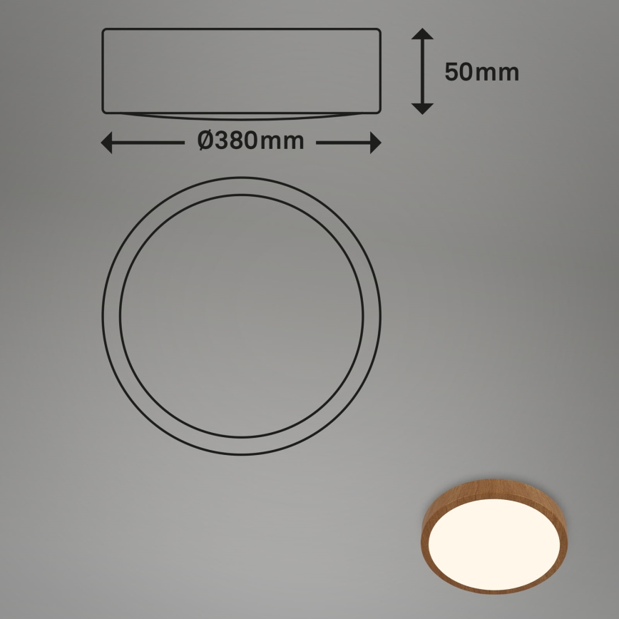 Brilo - LED Plafondlamp RUNA LED/24W/230V