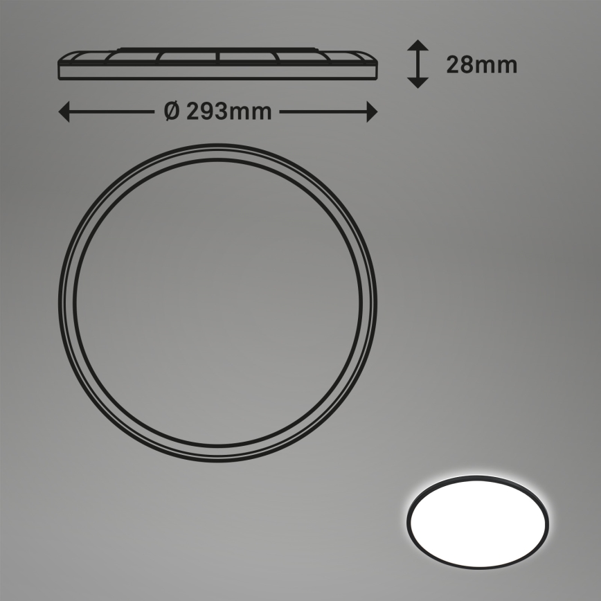 Brilo - LED Plafondlamp SLIM LED/18W/230V diameter 29,3 cm