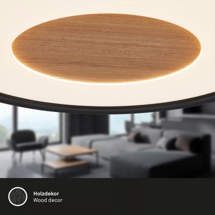 Brilo - LED plafondlamp SUFIT WOOD LED/18W/230V 3000K Ø 29 cm