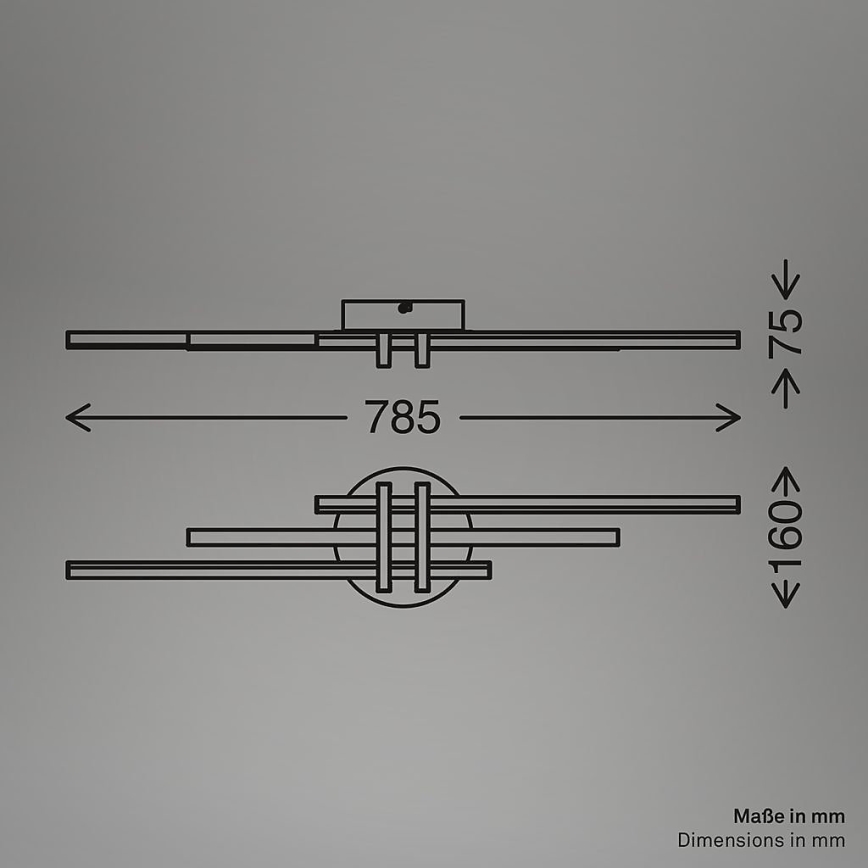 Brilo - LED-plafondlamp TINKA LED/21W/230V 3000K koperkleurig