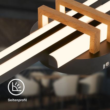 Brilo - LED-plafondlamp TINKA LED/21W/230V 3000K zwart