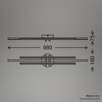 Brilo - LED plafondlamp TINKA LED/30W/230V 3000K koperkleurig