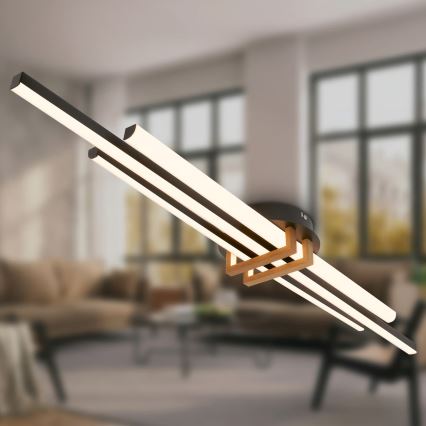 Brilo - LED plafondlamp TINKA LED/30W/230V 3000K zwart