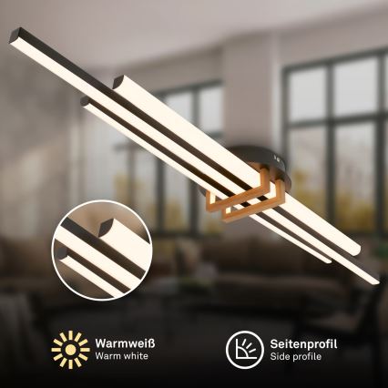 Brilo - LED plafondlamp TINKA LED/30W/230V 3000K zwart