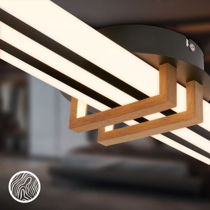 Brilo - LED plafondlamp TINKA LED/30W/230V 3000K zwart