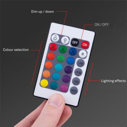 Brilo - LED RGB Dimbare strip 6,6m LED/6W/USB + afstandsbediening