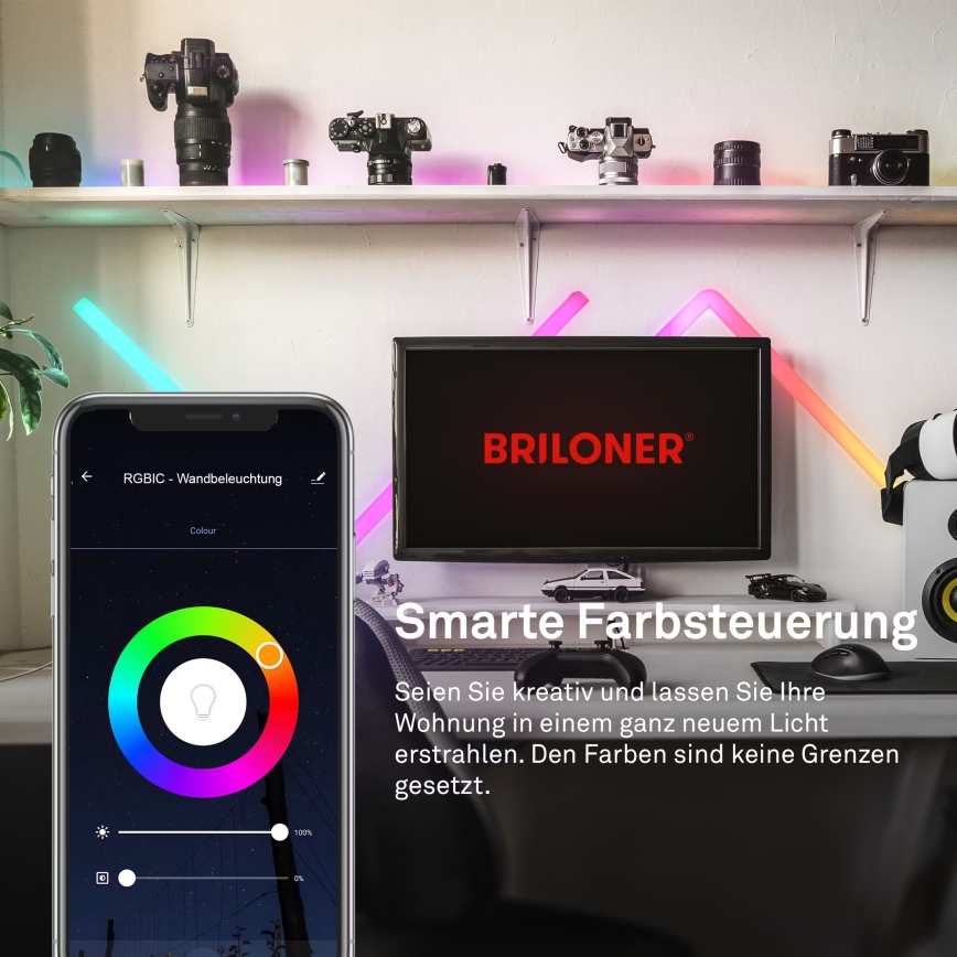 Brilo - LED RGBIC Dimbare lamp rails Smart LED/24W/230V Wi-Fi Tuya