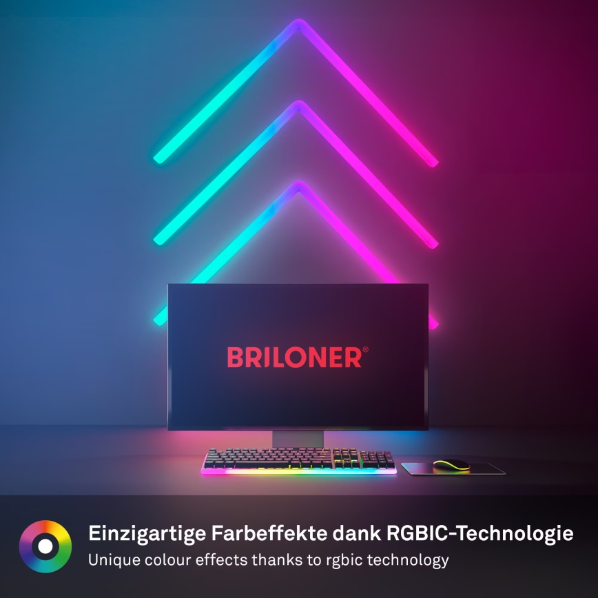 Brilo - LED RGBIC Dimbare lamp rails Smart LED/24W/230V Wi-Fi Tuya
