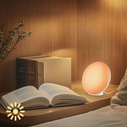 Brilo - LED RGBIC Dimbare tafellamp TARA LED/6W/230V 3000-6500K wit + afstandsbediening