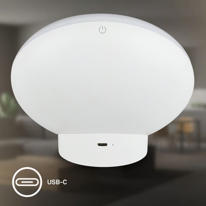 Brilo - LED RGBIC Dimbare tafellamp TARA LED/6W/230V 3000-6500K wit + afstandsbediening