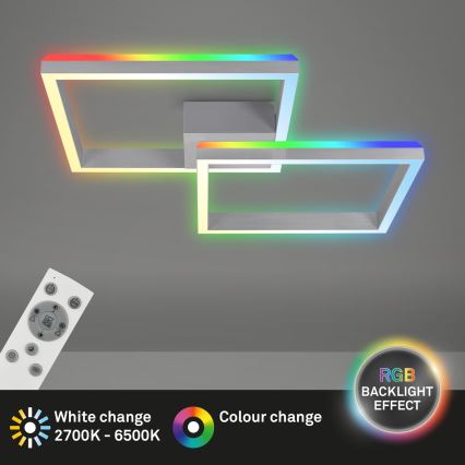 Brilo - LED RGBW Dimbare bevestigde hanglamp FRAME 2xLED/17W/230V 2700-6500K + afstandsbediening