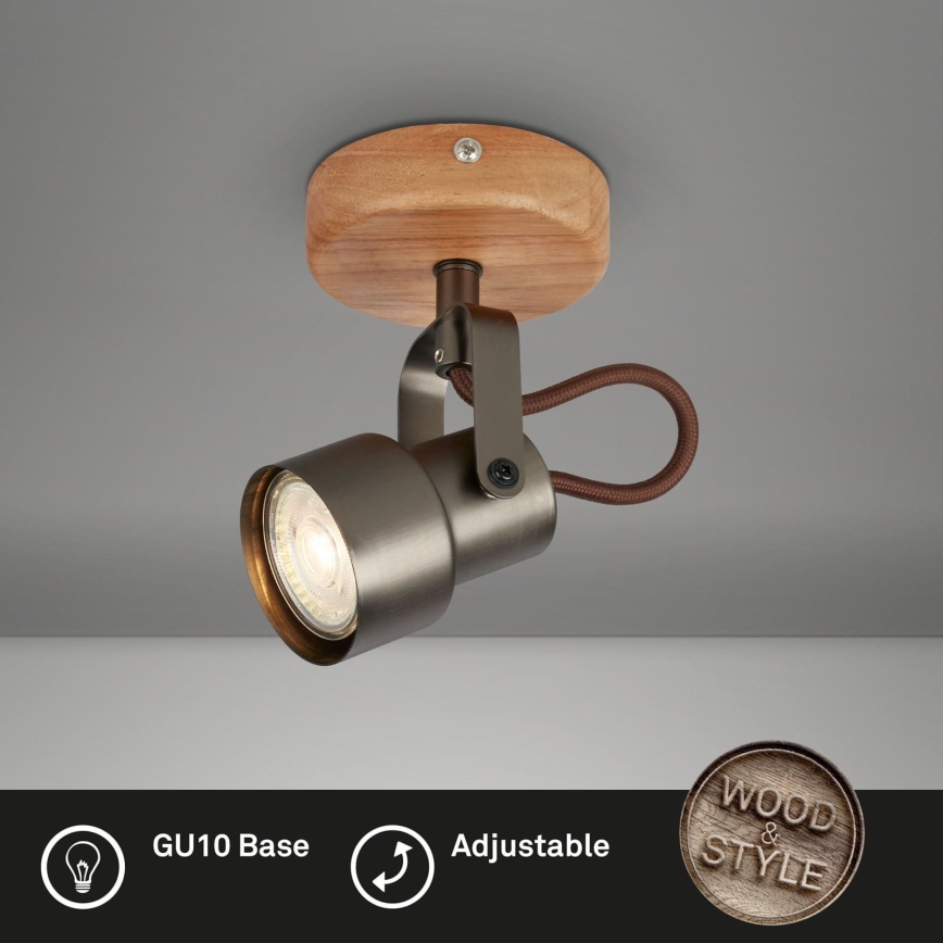 Brilo - LED-spot TAHUN 1xGU10/5W/230V bruin