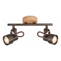 Brilo - LED-spot TAHUN 2xGU10/5W/230V 3000K bruin