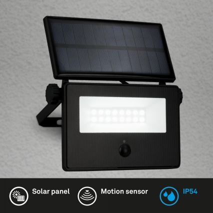 Brilo - LED-zonneschijnwerper met sensor LED/5W/5,5V IP54 1200 mAh