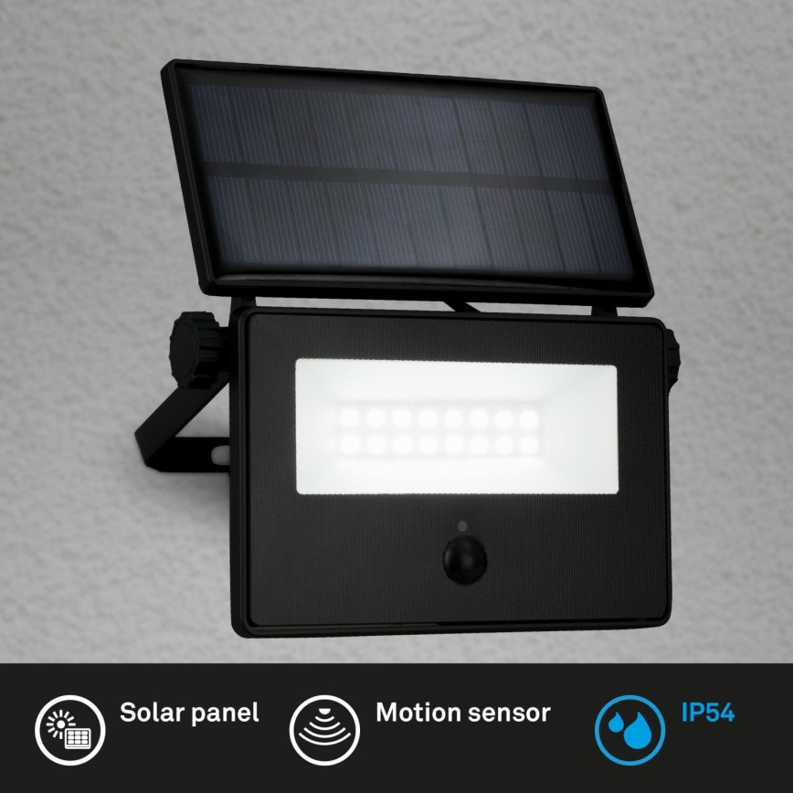 Brilo - LED-zonneschijnwerper met sensor LED/5W/5,5V IP54 1200 mAh