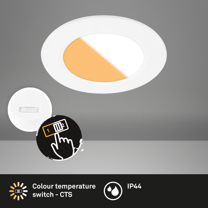 Brilo - SET 3x Hangende LED Badkamer plafond verlichting LED/4W/230V IP44 3000/4000K wit