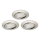 Brilo - SET 3x LED dimbare badkamer inbouwspot LED/5W/230V IP23 mat chroom