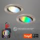 Brilo - SET 3x LED RGBW Dimbare badkamer lamp 1xGU10/4,9W/230V 2700-6500K Wi-Fi Tuya IP23 + afstandsbediening