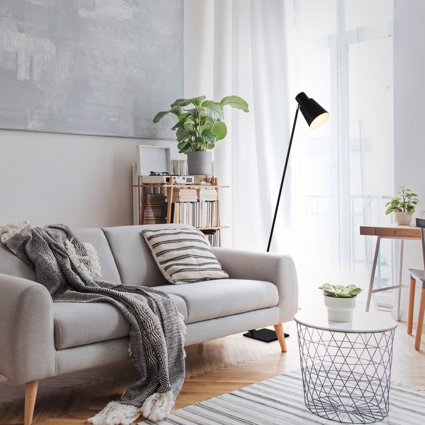 Brilo - Staande Lamp 1xE27/10W/230V zwart