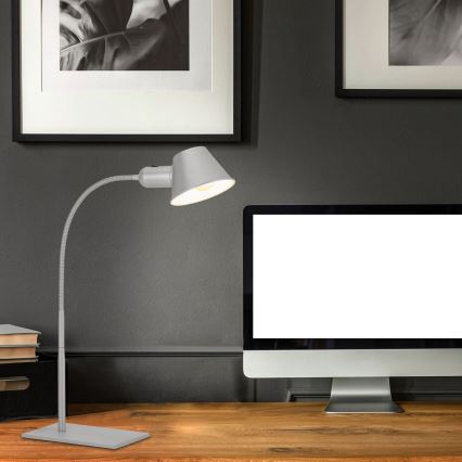 Brilo - Tafellamp 1xE27/10W/230V mat chroom