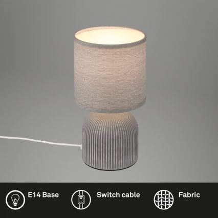 Brilo - Tafellamp INO 1xE14/10W/230V grijs