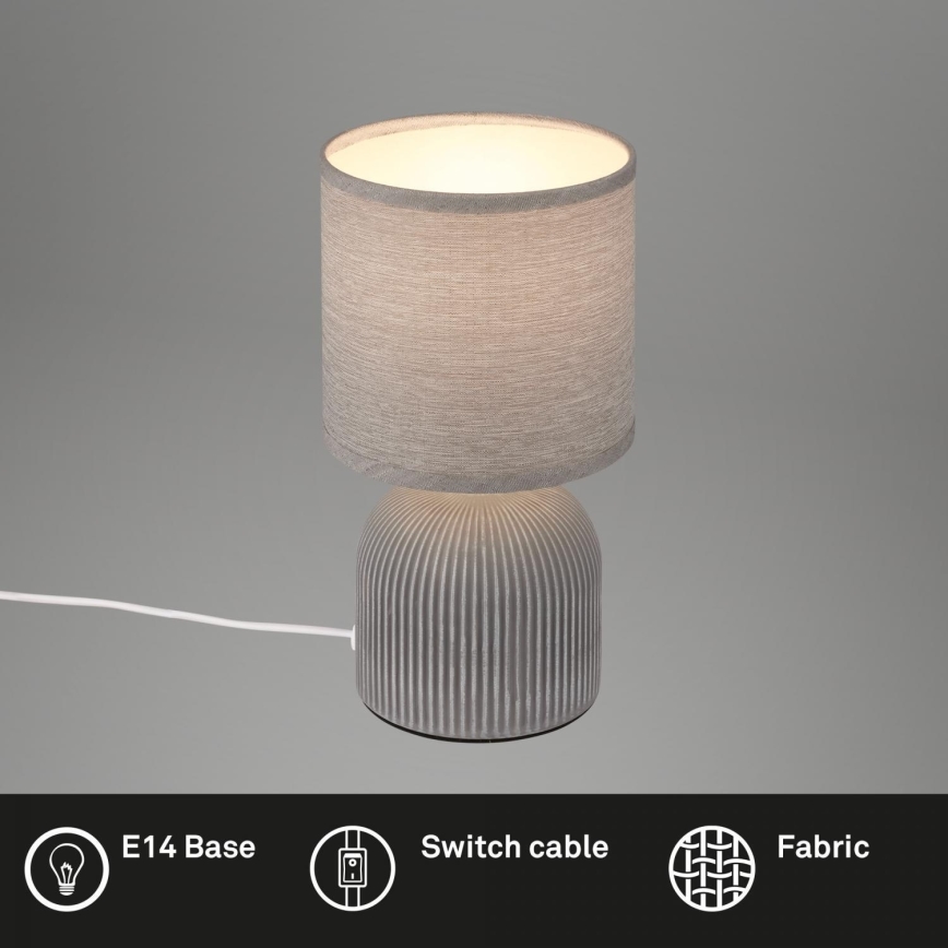 Brilo - Tafellamp INO 1xE14/10W/230V grijs