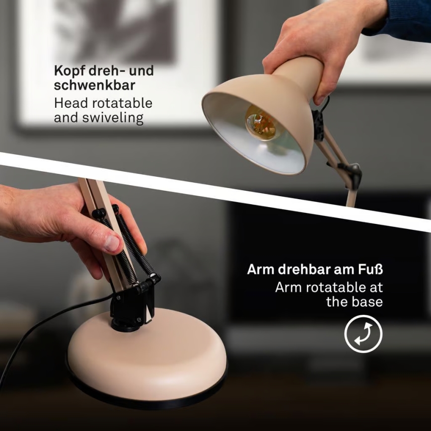 Brilo - Tafellamp PIXA 1xE14/25W/230V beige