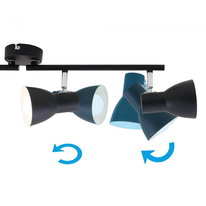 Briloner 10698890 - Spot 4xE14/25W/230V zwart