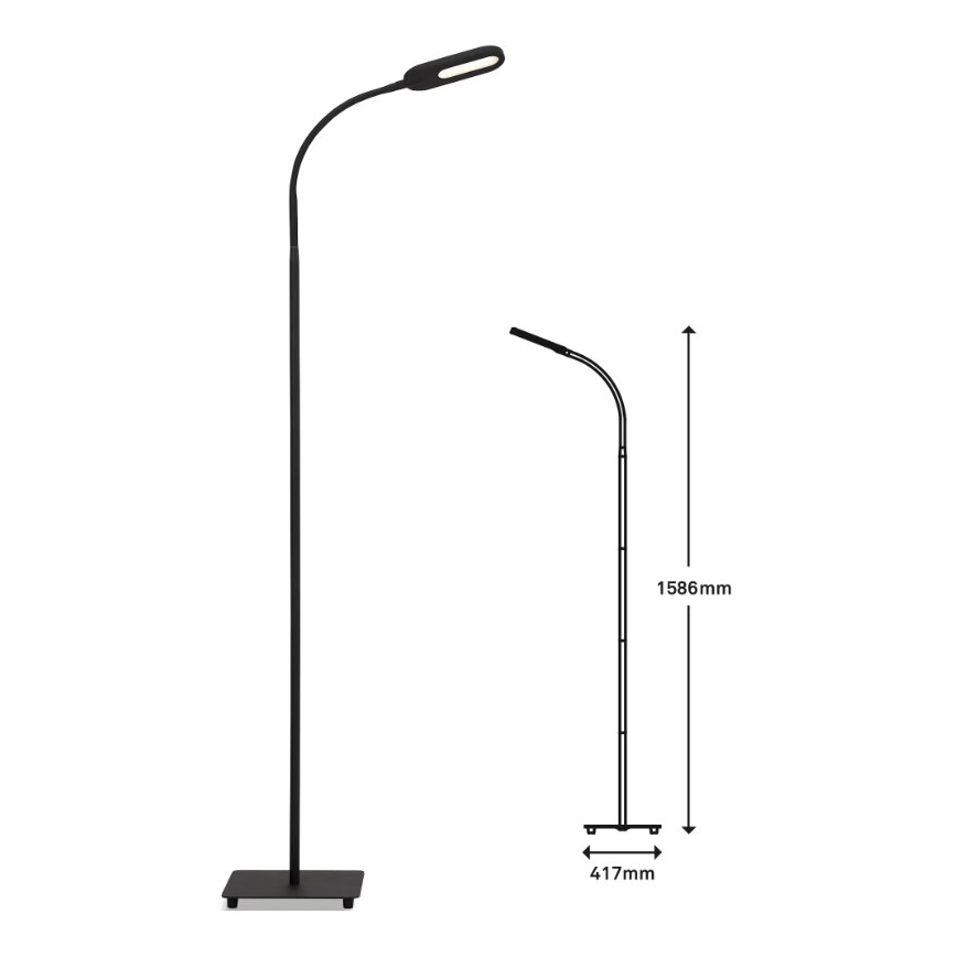 Briloner 1297-015 - LED Dimbaar flexibel Staande lamp LED/6,6W/230V