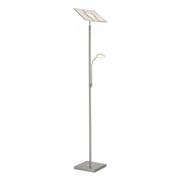 Briloner 1328-022 - LED-dimbare vloerlamp LED/21W/230V + LED/3,5W mat chroom