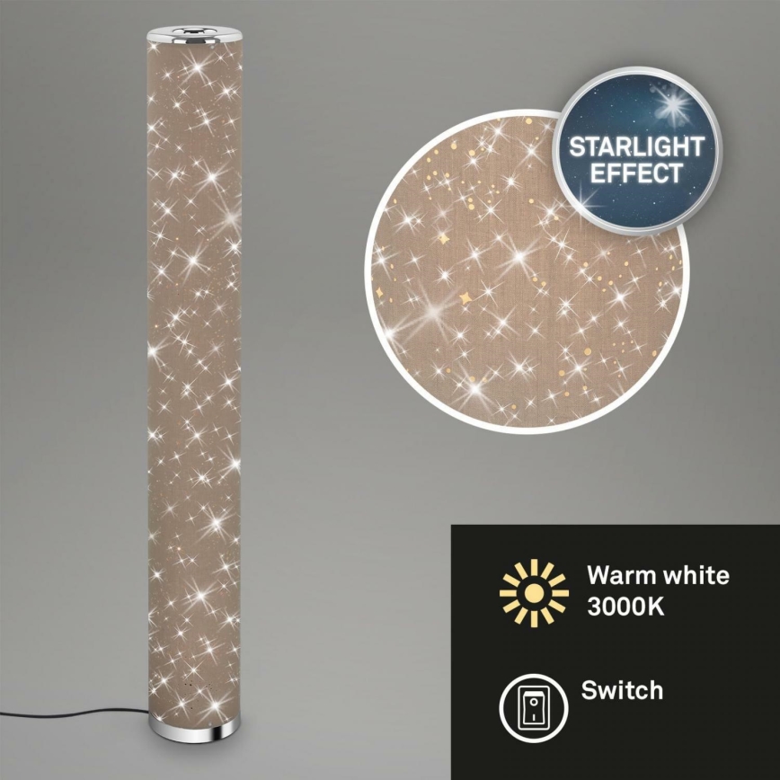 Briloner 1388-011 - Staande LED Lamp STARRY SKY LED/12W/230V bruin
