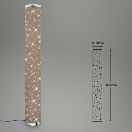 Briloner 1388-011 - Staande LED Lamp STARRY SKY LED/12W/230V bruin