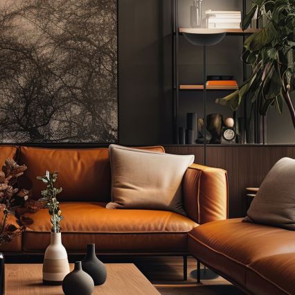 Briloner 1500015 - LED-dimbare vloerlamp ESTATE LED/8W/5V 4000 mAh zwart