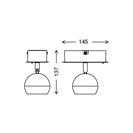Briloner 2040-012 - LED RGB dimbare inbouwspot 1xLED/3,3W/230V + afstandsbediening