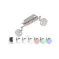 Briloner 2040-022 - LED RGB dimbare inbouwspot 2xLED/3,3W/230V + afstandsbediening