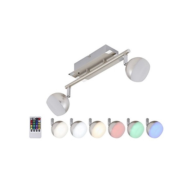 Briloner 2040-022 - LED RGB dimbare inbouwspot 2xLED/3,3W/230V + afstandsbediening