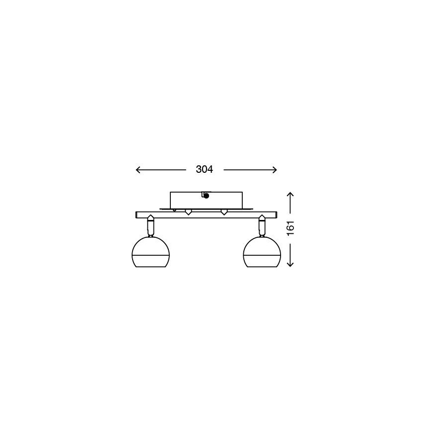 Briloner 2040-022 - LED RGB dimbare inbouwspot 2xLED/3,3W/230V + afstandsbediening