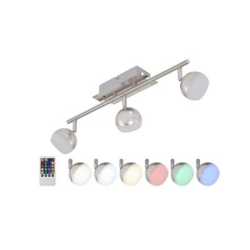 Briloner 2040-032 - LED RGB dimbare inbouwspot 3xLED/3,3W/230V + afstandsbediening