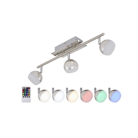 Briloner 2040-032 - LED RGB Spot dimbaar 3xLED/3,3W/230V + afstandsbediening