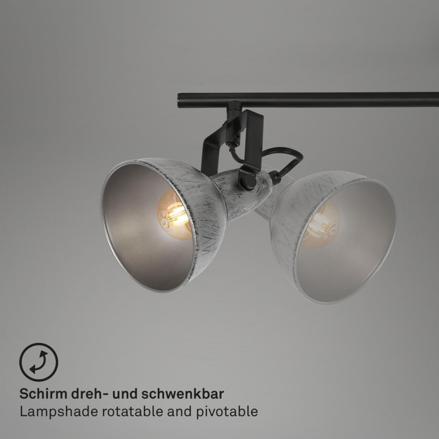 Briloner 2049-044 - Spot RETRO 4xE14/40W/230V grijs