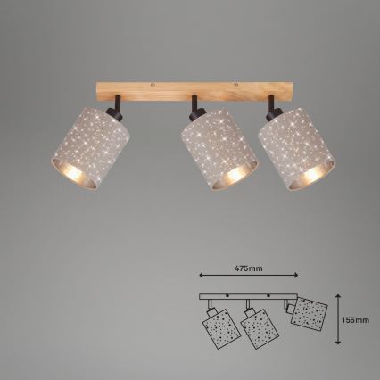 Briloner 2078-031 - Spot SPOTLIGHT 3xE27/25W/230V beige