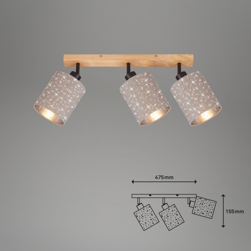 Briloner 2078-031 - Spot SPOTLIGHT 3xE27/25W/230V beige