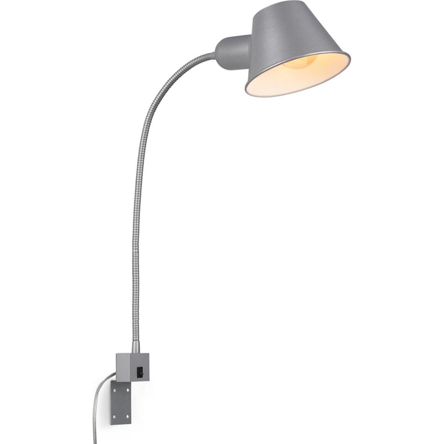 Briloner 2079-014 - Muur flexible lamp 1xE27/10W/230V zilver