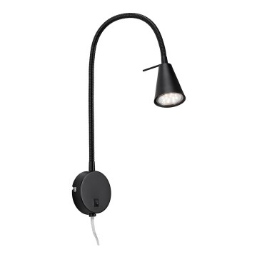 Briloner 2082-015 - LED flexibele wandlamp COMFORT LIGHT 1xGU10/5W/230V zwart