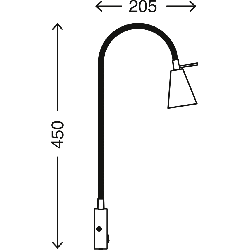 Briloner 2082-016 - LED Wandlamp COMFORT LIGHT 1xGU10/5W/230V wit