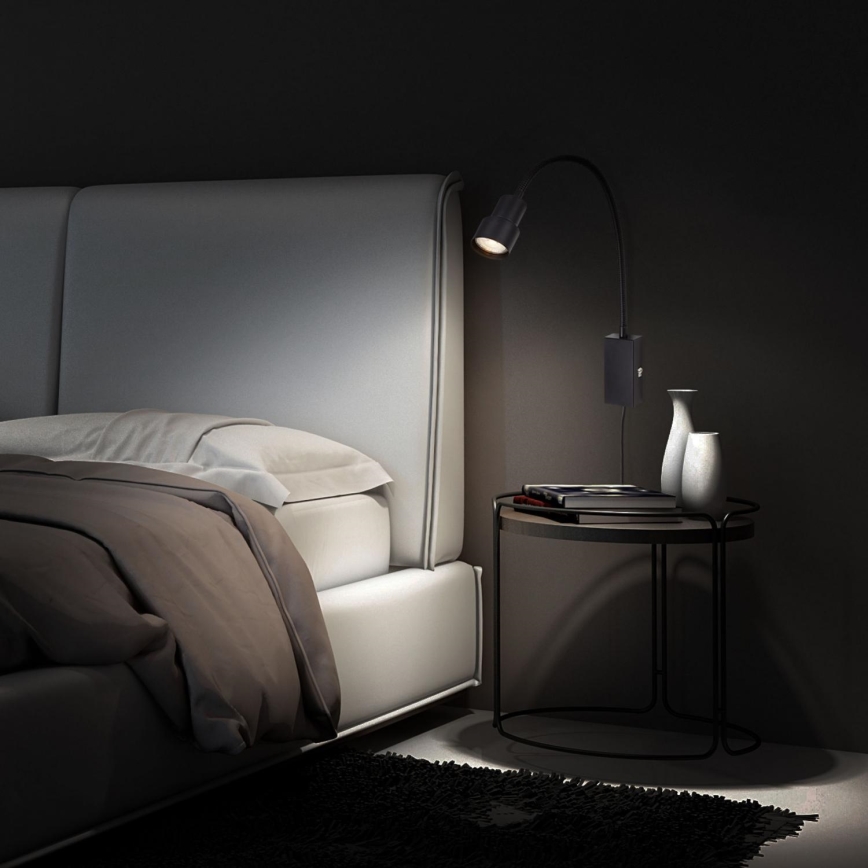 Briloner 2085-015 - LED Touch wall lamp TUSI 1xGU10/5W/230V zwart