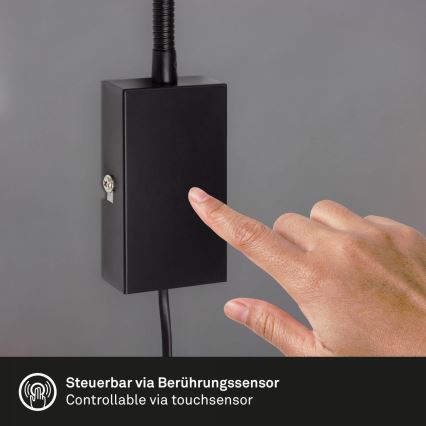 Briloner 2085-015 - LED Touch wall lamp TUSI 1xGU10/5W/230V zwart