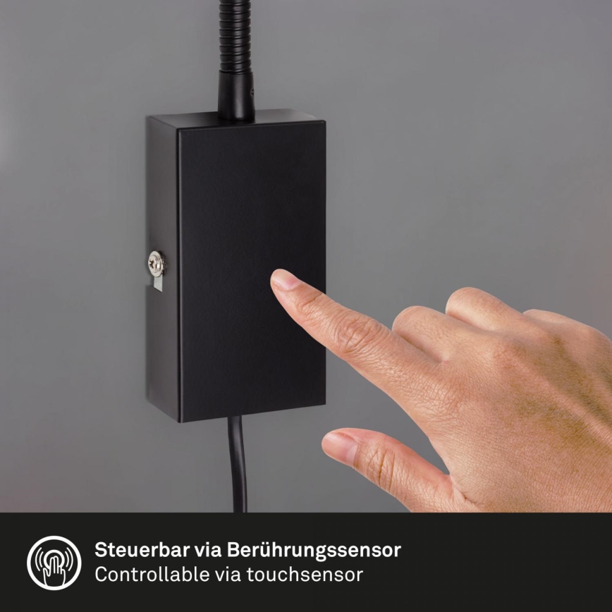Briloner 2085-015 - LED Touch wall lamp TUSI 1xGU10/5W/230V zwart