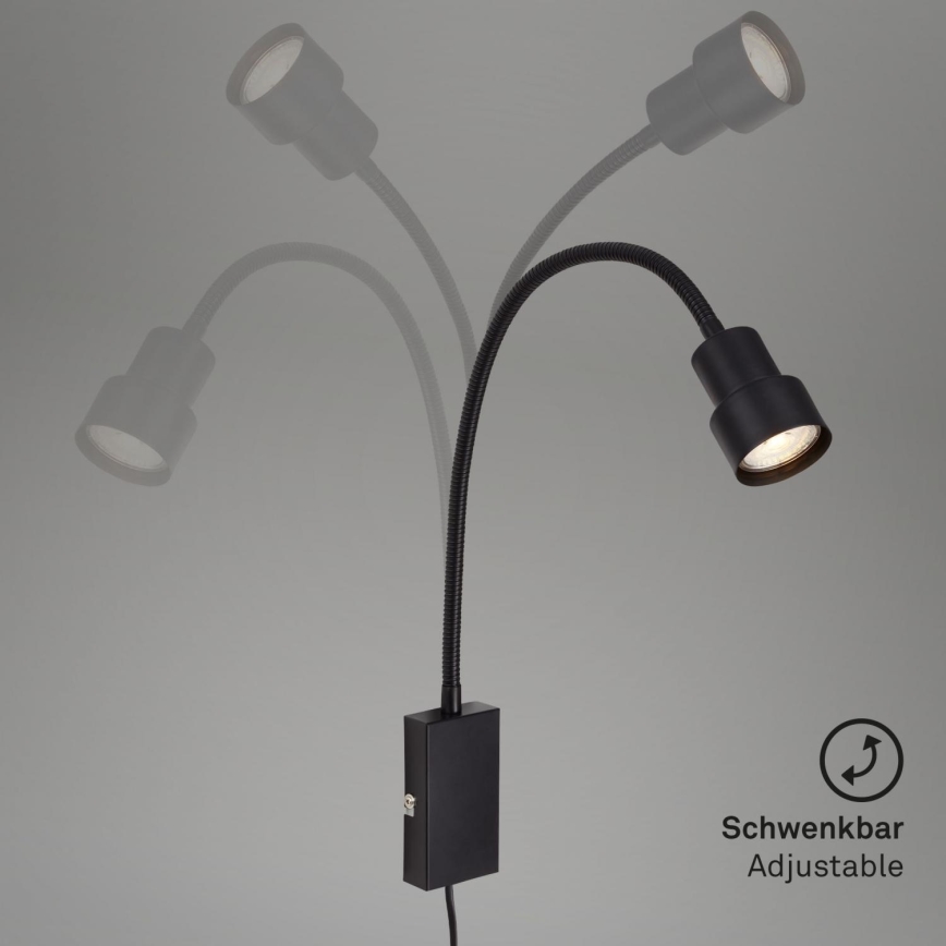 Briloner 2085-015 - LED Touch wall lamp TUSI 1xGU10/5W/230V zwart
